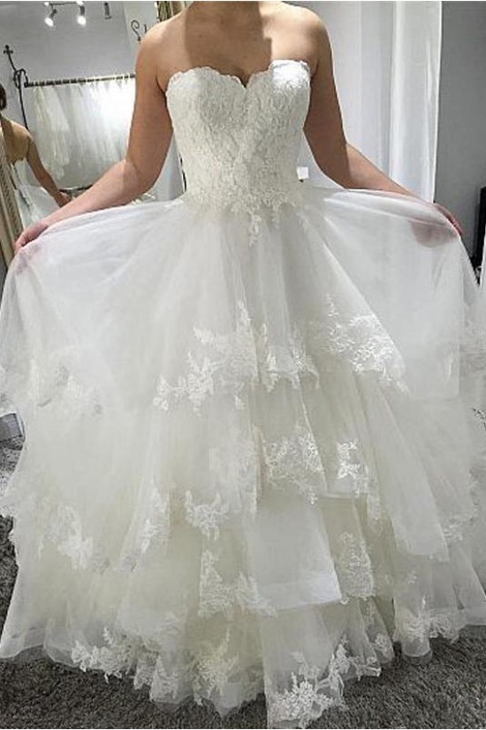 A-Line Sweetheart Lace Long Wedding Dresses Bridal Gowns 903022 A-Line Sweetheart Lace Long Wedding Dresses Bridal Gowns 903022
