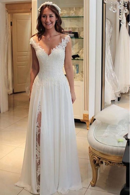 Elegant Lace and Chiffon Wedding Dresses Bridal Gowns 903026 Elegant Lace and Chiffon Wedding Dresses Bridal Gowns 903026
