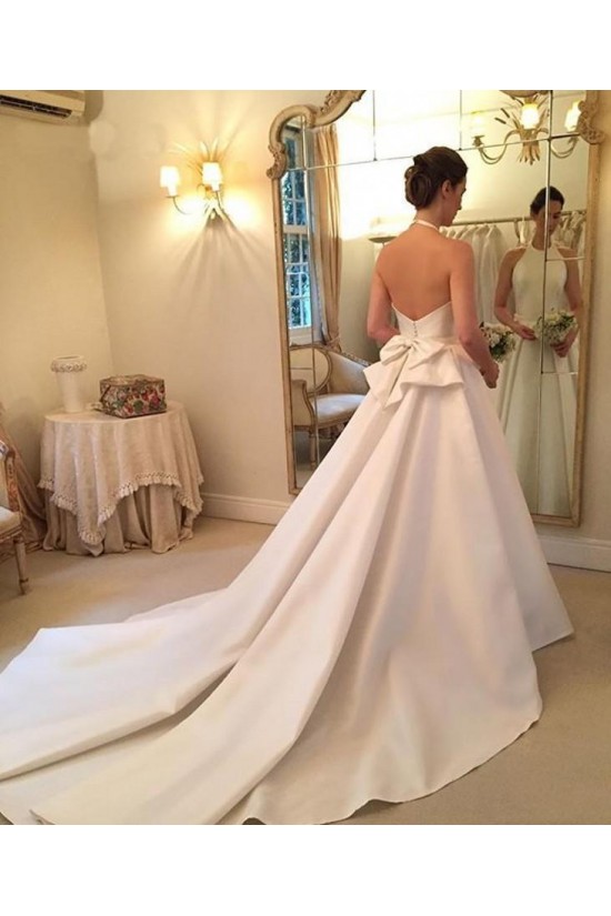 A-Line Long White Halter Wedding Dresses Bridal Gowns 903030 A-Line Long White Halter Wedding Dresses Bridal Gowns 903030