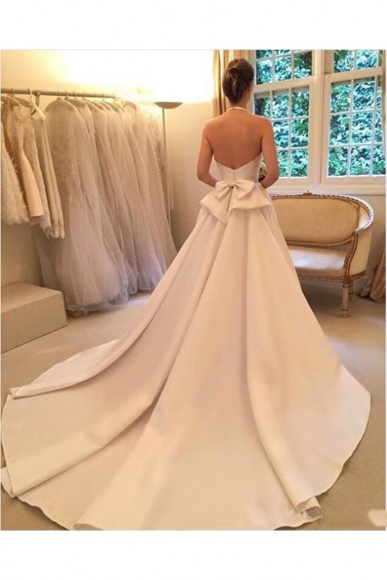 A-Line Long White Halter Wedding Dresses Bridal Gowns 903030 A-Line Long White Halter Wedding Dresses Bridal Gowns 903030