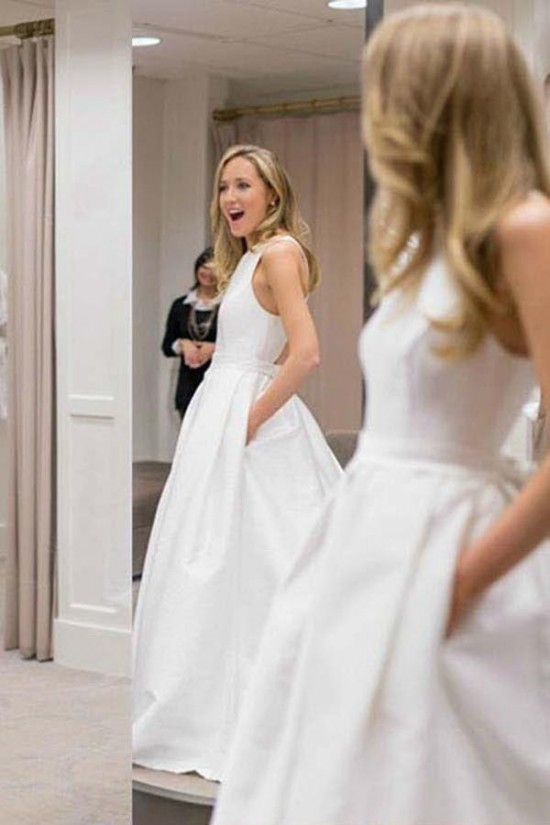 Long White A-Line Wedding Dresses Bridal Gowns 903046 Long White A-Line Wedding Dresses Bridal Gowns 903046