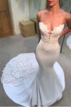 Mermaid Sweetheart Lace Wedding Dresses Bridal Gowns 903052