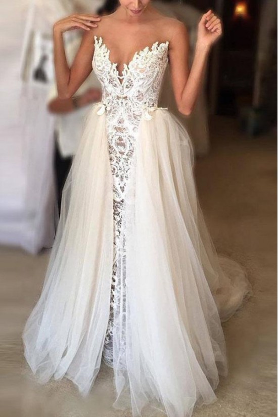 Lace and Tulle Sweetheart Wedding Dresses Bridal Gowns 903062 Lace and Tulle Sweetheart Wedding Dresses Bridal Gowns 903062