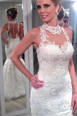 Elegant Mermaid Lace Wedding Dresses Bridal Gowns 903067