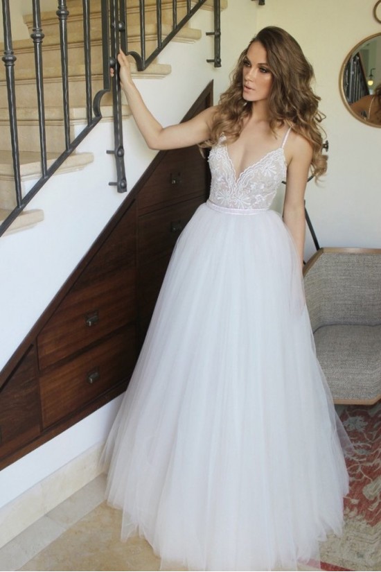 A-Line Lace and Tulle Wedding Dresses Bridal Gowns 903085 A-Line Lace and Tulle Wedding Dresses Bridal Gowns 903085
