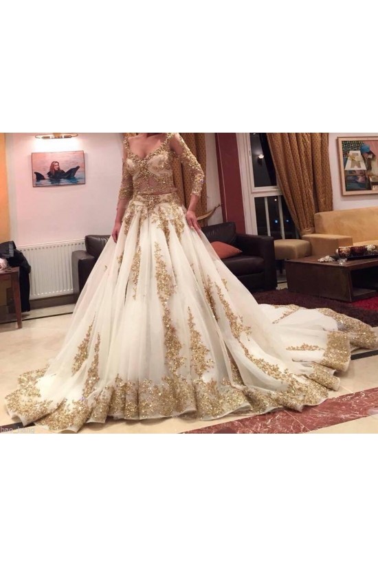 A-Line Lace Long Sleeves Wedding Dresses Bridal Gowns 903103 A-Line Lace Long Sleeves Wedding Dresses Bridal Gowns 903103