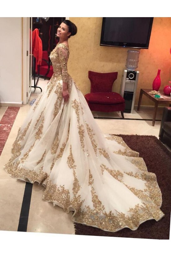 A-Line Lace Long Sleeves Wedding Dresses Bridal Gowns 903103 A-Line Lace Long Sleeves Wedding Dresses Bridal Gowns 903103