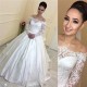 Elegant Satin and Lace Long Sleeves Wedding Dresses Bridal Gowns 903112 Elegant Satin and Lace Long Sleeves Wedding Dresses Bridal Gowns 903112