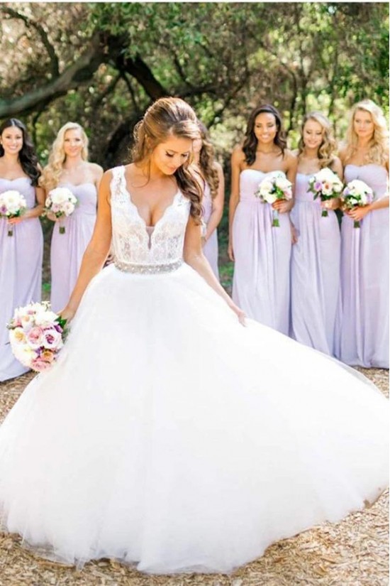 A-Line Lace and Tulle Beaded Wedding Dresses Bridal Gowns 903116 A-Line Lace and Tulle Beaded Wedding Dresses Bridal Gowns 903116