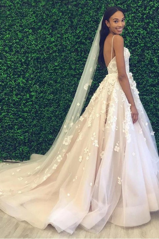 A-Line Lace and Tulle Wedding Dresses Bridal Gowns 903118 A-Line Lace and Tulle Wedding Dresses Bridal Gowns 903118