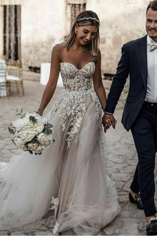 A-Line Sweetheart Lace Long Wedding Dresses Bridal Gowns 903134 A-Line Sweetheart Lace Long Wedding Dresses Bridal Gowns 903134