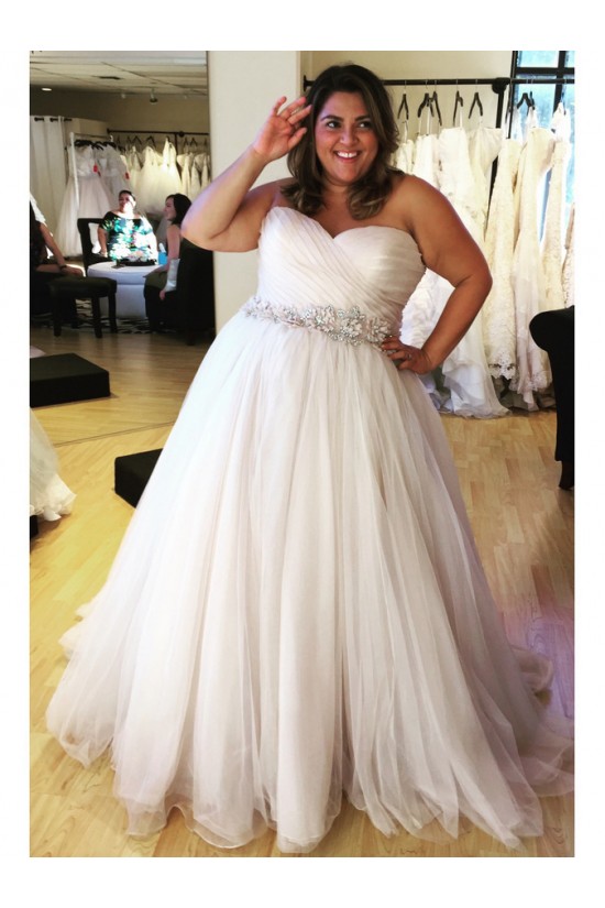 A-Line Sweetheart Beaded Plus Size Wedding Dresses Bridal Gowns 903158 A-Line Sweetheart Beaded Plus Size Wedding Dresses Bridal Gowns 903158
