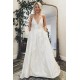 A-Line V Neck Long Satin Wedding Dresses Bridal Gowns 903178 A-Line V Neck Long Satin Wedding Dresses Bridal Gowns 903178