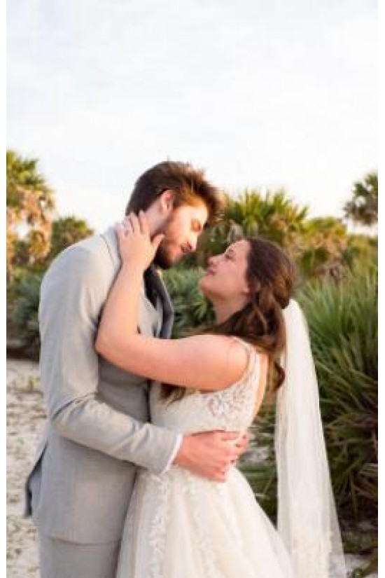 A-Line Lace V Neck Wedding Dresses Bridal Gowns 903184 A-Line Lace V Neck Wedding Dresses Bridal Gowns 903184