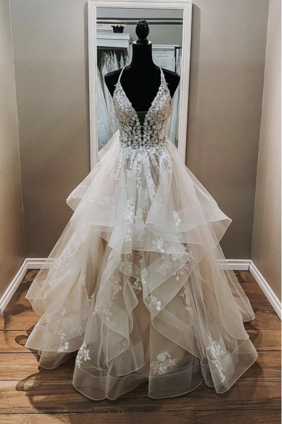 A-Line Lace V Neck Wedding Dresses Bridal Gowns 903193 A-Line Lace V Neck Wedding Dresses Bridal Gowns 903193