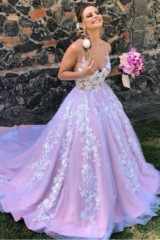 A-Line Lace V Neck Wedding Dresses Bridal Gowns 903200 A-Line Lace V Neck Wedding Dresses Bridal Gowns 903200