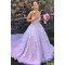 A-Line Lace V Neck Wedding Dresses Bridal Gowns 903200