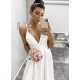 A-Line V Neck Long Wedding Dresses Bridal Gowns 903203