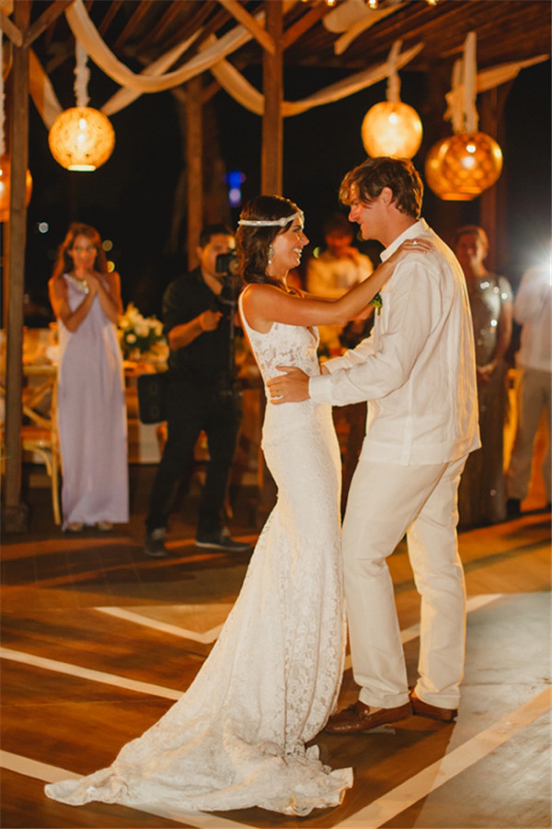 V Neck Lace Mermaid Wedding Gown With Sashes TWA0402 main image 1
