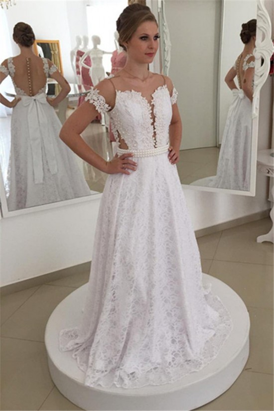 A-Line Beaded Lace Wedding Dresses Bridal Gowns 903209 A-Line Beaded Lace Wedding Dresses Bridal Gowns 903209