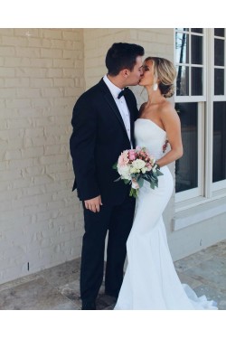 Mermaid Strapless Wedding Dresses Bridal Gowns 903214