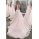 A-Line Lace V Neck Wedding Dresses Bridal Gowns 903216