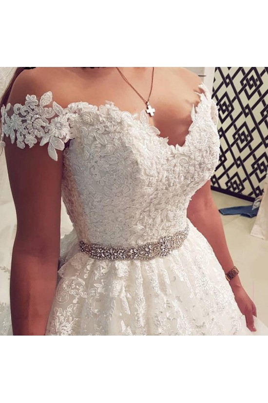 A-Line Beaded Lace and Tulle Off the Shoulder Wedding Dresses Bridal Gowns 903220 A-Line Beaded Lace and Tulle Off the Shoulder Wedding Dresses Bridal Gowns 903220