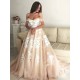 A-Line Off the Shoulder Lace and Tulle Wedding Dresses Bridal Gowns 903221 A-Line Off the Shoulder Lace and Tulle Wedding Dresses Bridal Gowns 903221