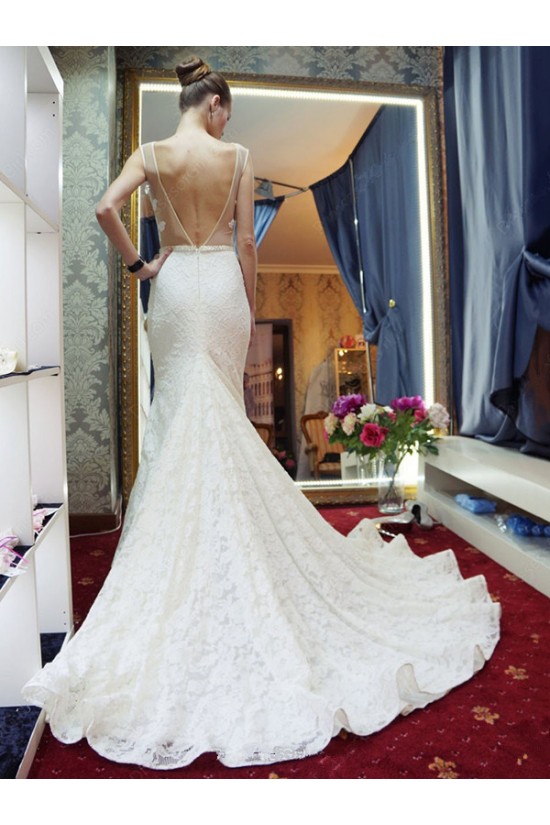 Elegant Mermaid Beaded Lace Wedding Dresses Bridal Gowns 903227 Elegant Mermaid Beaded Lace Wedding Dresses Bridal Gowns 903227