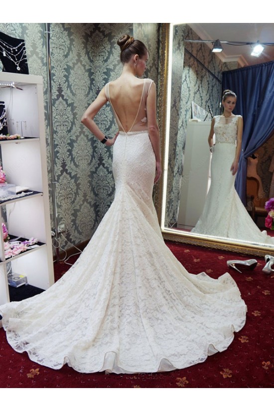 Elegant Mermaid Beaded Lace Wedding Dresses Bridal Gowns 903227 Elegant Mermaid Beaded Lace Wedding Dresses Bridal Gowns 903227