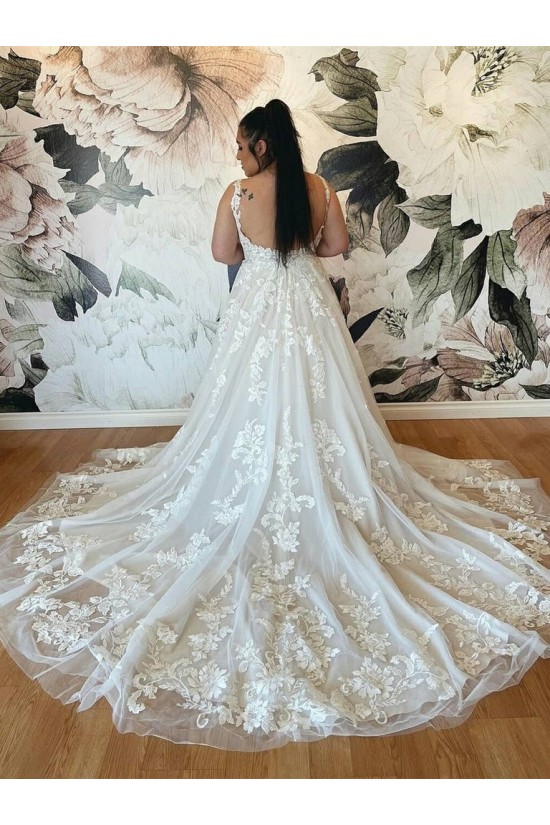 A-Line Lace Long Wedding Dresses Bridal Gowns 903233 A-Line Lace Long Wedding Dresses Bridal Gowns 903233