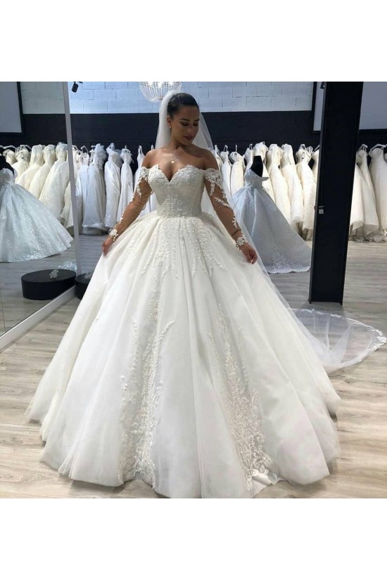 A-Line Long Sleeves Lace Wedding Dresses Bridal Gowns 903239 A-Line Long Sleeves Lace Wedding Dresses Bridal Gowns 903239