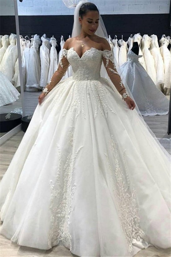 A-Line Long Sleeves Lace Wedding Dresses Bridal Gowns 903239 A-Line Long Sleeves Lace Wedding Dresses Bridal Gowns 903239