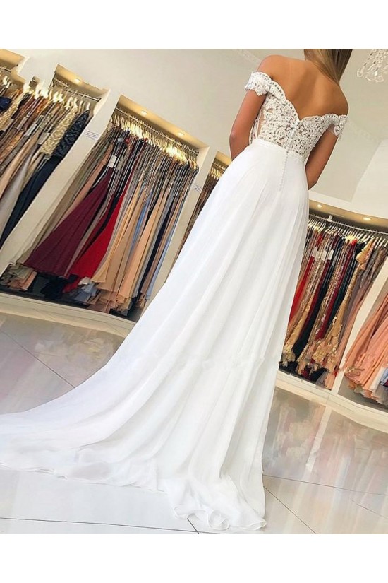 A-Line Chiffon and Lace Wedding Dresses Bridal Gowns 903258 A-Line Chiffon and Lace Wedding Dresses Bridal Gowns 903258