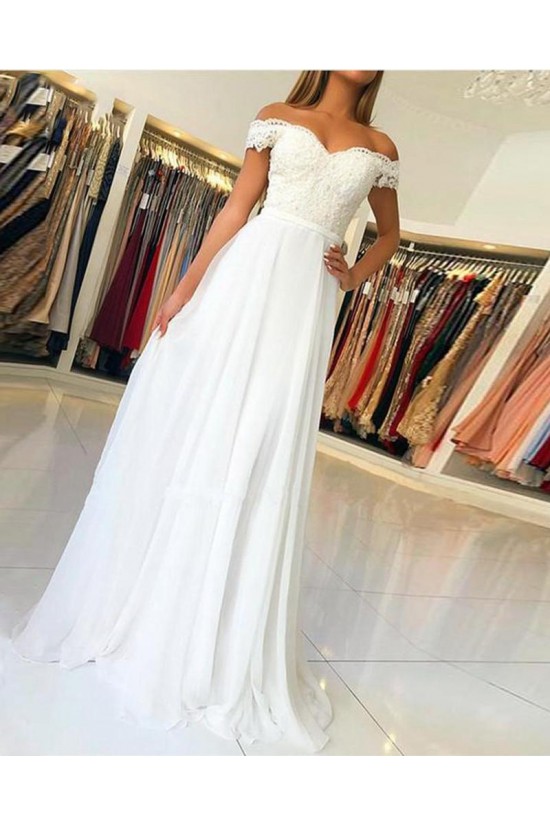 A-Line Chiffon and Lace Wedding Dresses Bridal Gowns 903258 A-Line Chiffon and Lace Wedding Dresses Bridal Gowns 903258
