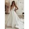 A-Line Satin Long Wedding Dresses Bridal Gowns 903261