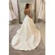 A-Line Satin and Lace Long Wedding Dresses Bridal Gowns 903262 A-Line Satin and Lace Long Wedding Dresses Bridal Gowns 903262