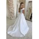 A-Line Long Satin Off the Shoulder Wedding Dresses Bridal Gowns 903265 A-Line Long Satin Off the Shoulder Wedding Dresses Bridal Gowns 903265