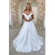 A-Line Long Satin Off the Shoulder Wedding Dresses Bridal Gowns 903265 A-Line Long Satin Off the Shoulder Wedding Dresses Bridal Gowns 903265