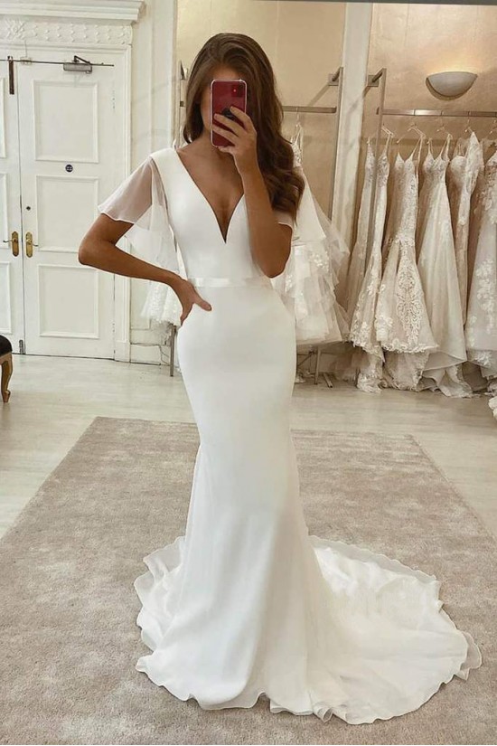 Mermaid V Neck Long Wedding Dresses Bridal Gowns 903266 Mermaid V Neck Long Wedding Dresses Bridal Gowns 903266