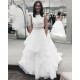 A-Line Two Pieces Long Wedding Dresses Bridal Gowns 903270