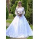 A-Line Long Sleeves Lace Wedding Dresses Bridal Gowns 903276