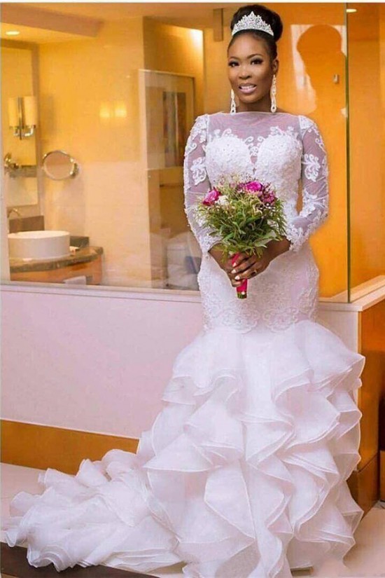 Mermaid Long Sleeves Lace Wedding Dresses Bridal Gowns 903296 Mermaid Long Sleeves Lace Wedding Dresses Bridal Gowns 903296