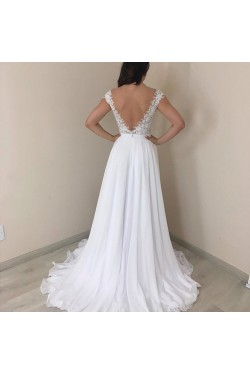 A-Line Lace and Chiffon Wedding Dresses Bridal Gowns 903299