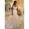 A-Line Lace Off the Shoulder Wedding Dresses Bridal Gowns 903306