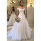 A-Line Off the Shoulder Long Wedding Dresses Bridal Gowns 903314