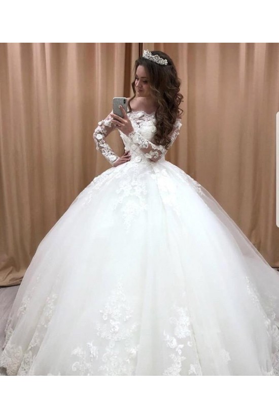 Ball Gowns Lace Long Sleeves Wedding Dresses Bridal Gowns 903315 Ball Gowns Lace Long Sleeves Wedding Dresses Bridal Gowns 903315