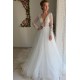 A-Line Lace and Tulle Long Sleeves Wedding Dresses Bridal Gowns 903329 A-Line Lace and Tulle Long Sleeves Wedding Dresses Bridal Gowns 903329