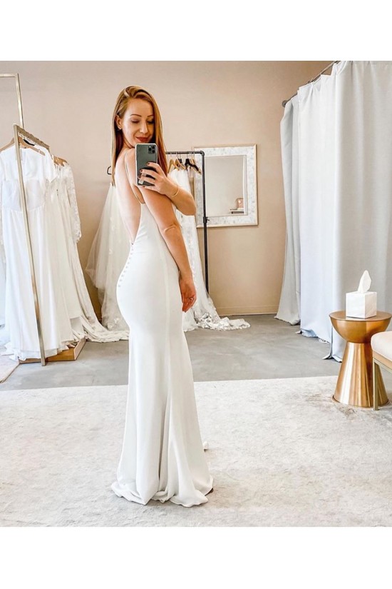 Mermaid Spaghetti Straps V Neck Wedding Dresses Bridal Gowns 903336 Mermaid Spaghetti Straps V Neck Wedding Dresses Bridal Gowns 903336
