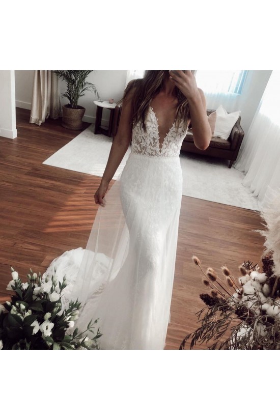 Long Mermaid Lace and Tulle Wedding Dresses Bridal Gowns 903337 Long Mermaid Lace and Tulle Wedding Dresses Bridal Gowns 903337